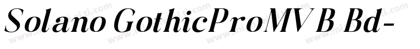 Solano GothicProMVB Bd字体转换
